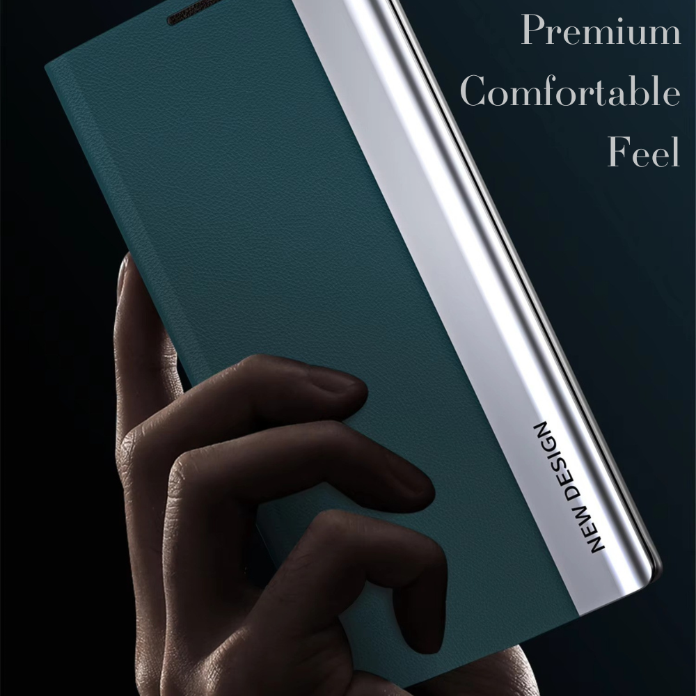 Luxury Flip Apple iPhone Case, MagSafe Compatible, Ultra Thin Magnetic Shockproof Full Protection Cover with Screen Guard, Book Style Stand and Wallet Pocket