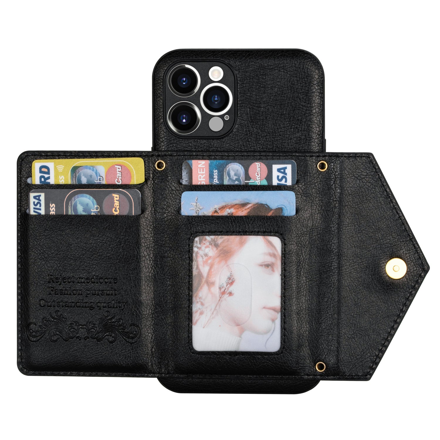 Zipper Wallet Crossbody Leather iPhone Case – Card Holder, Lanyard Strap, Secure Storage Stylish Protection for iPhone Models