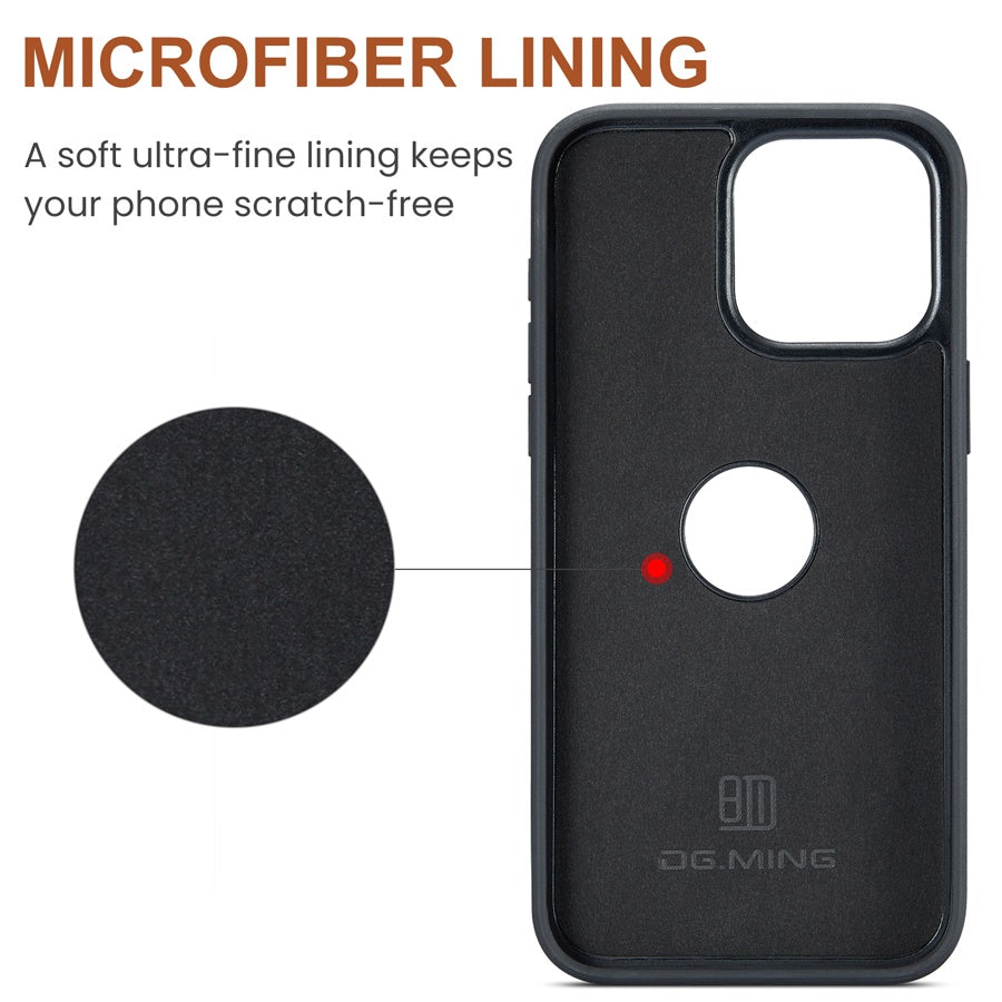 RFID Magnetic Detachable Leather Wallet iPhone Case – Stand Function, Secure Card Holder Premium Protection for iPhone Models