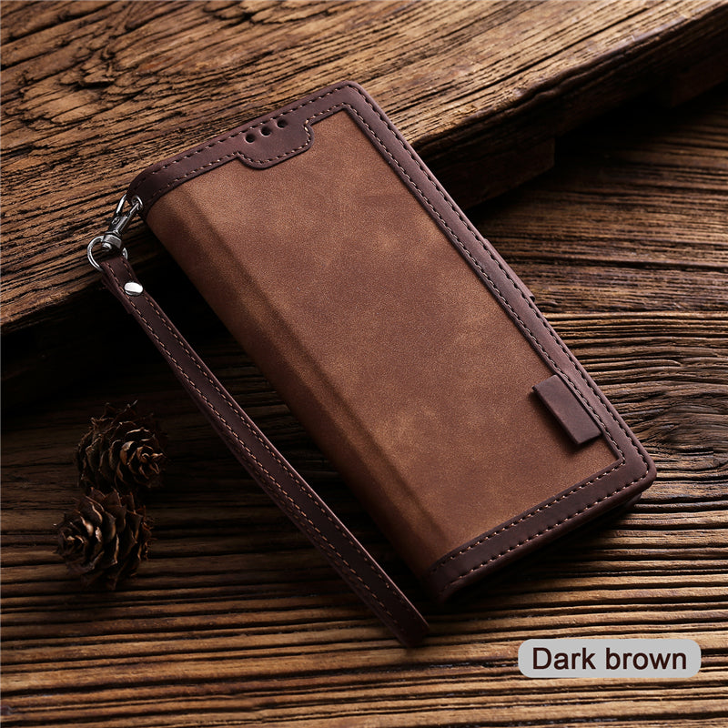 Luxuriöse Klapphülle aus Leder – Premium-Brieftaschen-Cover, Magnetverschluss, Kartenfächer, stoßfester Schutz, elegantes Design für das iPhone