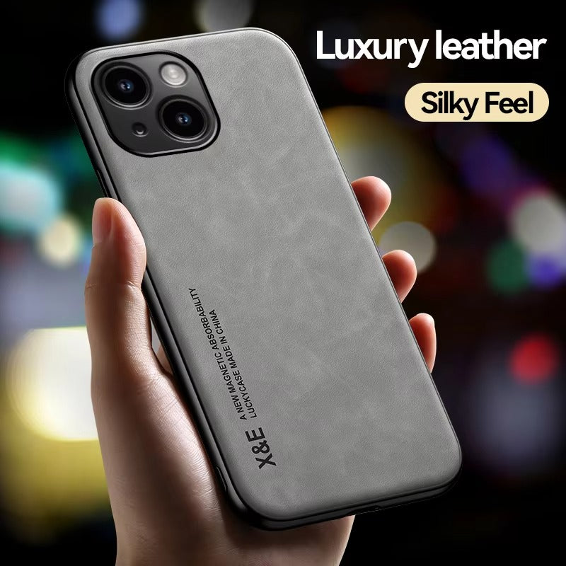 Luxury Magnetic Leather MagSafe iPhone Case – Wireless Charging,  Shockproof & Stylish Protection | Case for iPhone