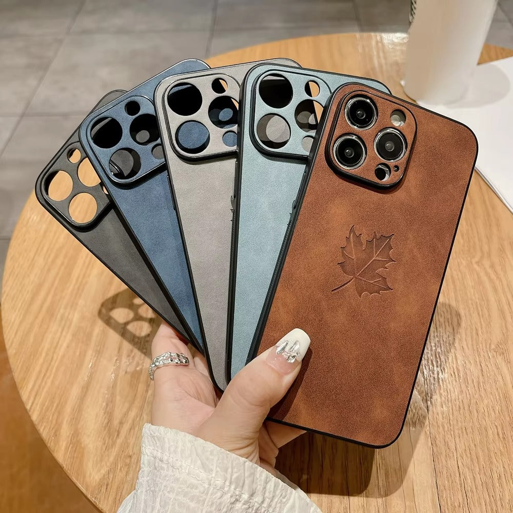 Premium Leather Retro iPhone Case – Comfortable Grip, Full Cover Protection, Stylish & Durable Design | Case for iPhone