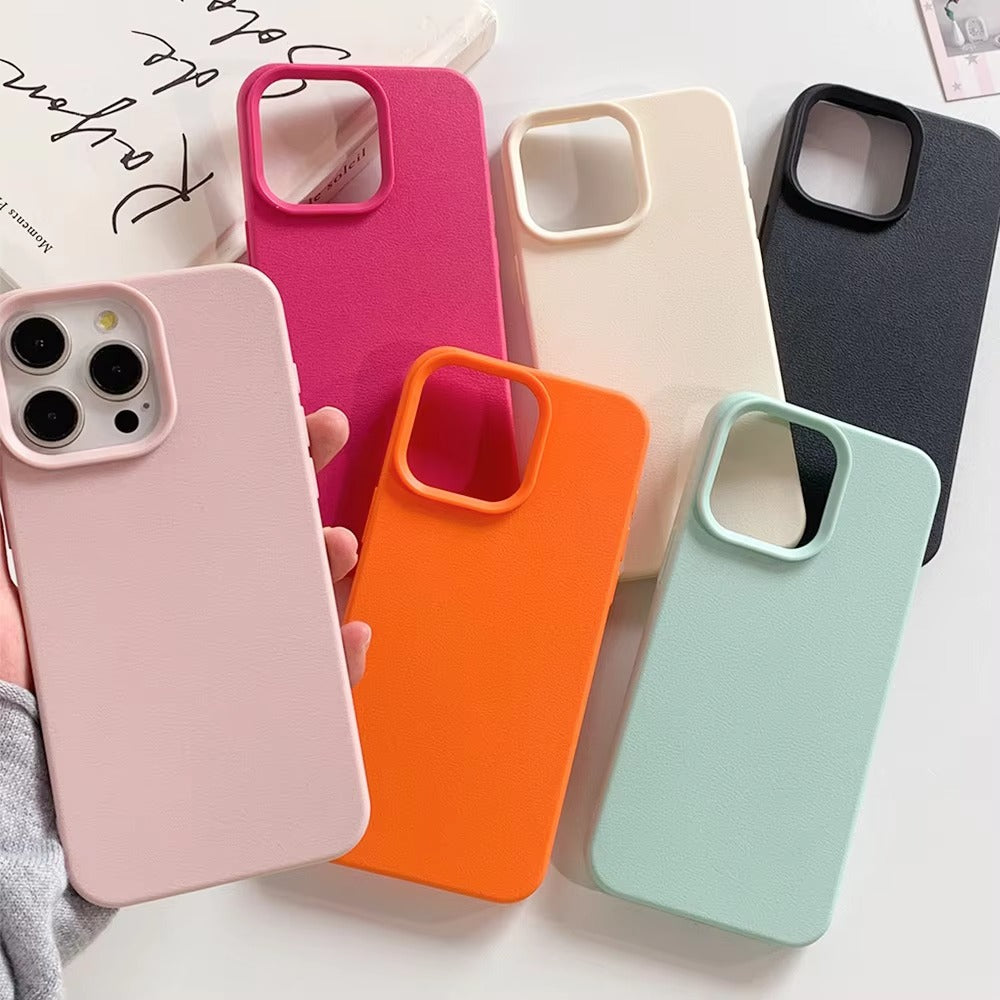 Premium Genuine Leather iPhone Case – 360° Full Protection, Luxury Armor Shell, Stylish & Durable Back Cover Case for iPhone