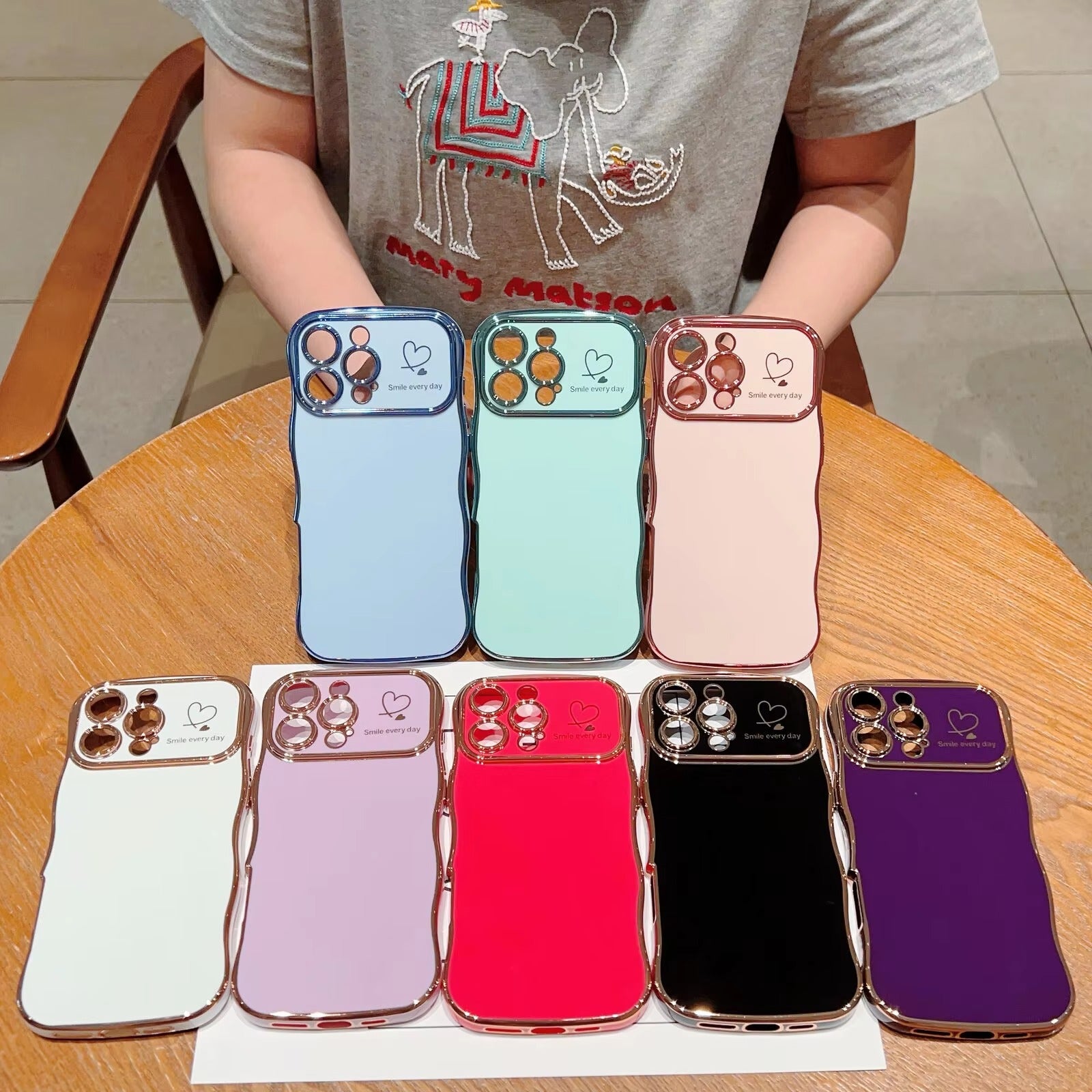 Luxury Apple iPhone Case MagSafe Compatible, Camera Lens & Screen Protection All Around Protection Cover with  Heart Design