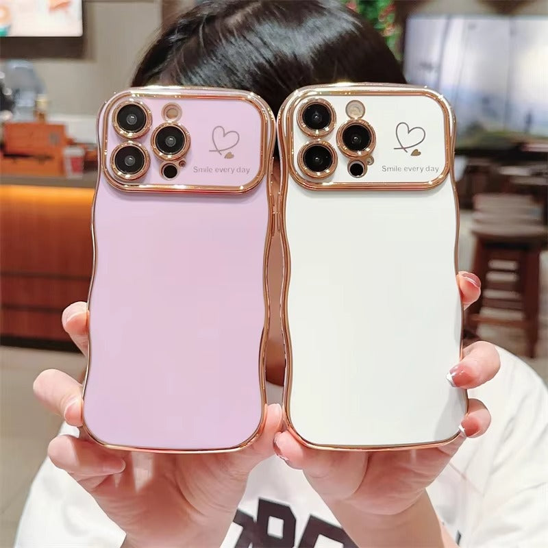 Luxury Apple iPhone Case MagSafe Compatible, Camera Lens & Screen Protection All Around Protection Cover with  Heart Design