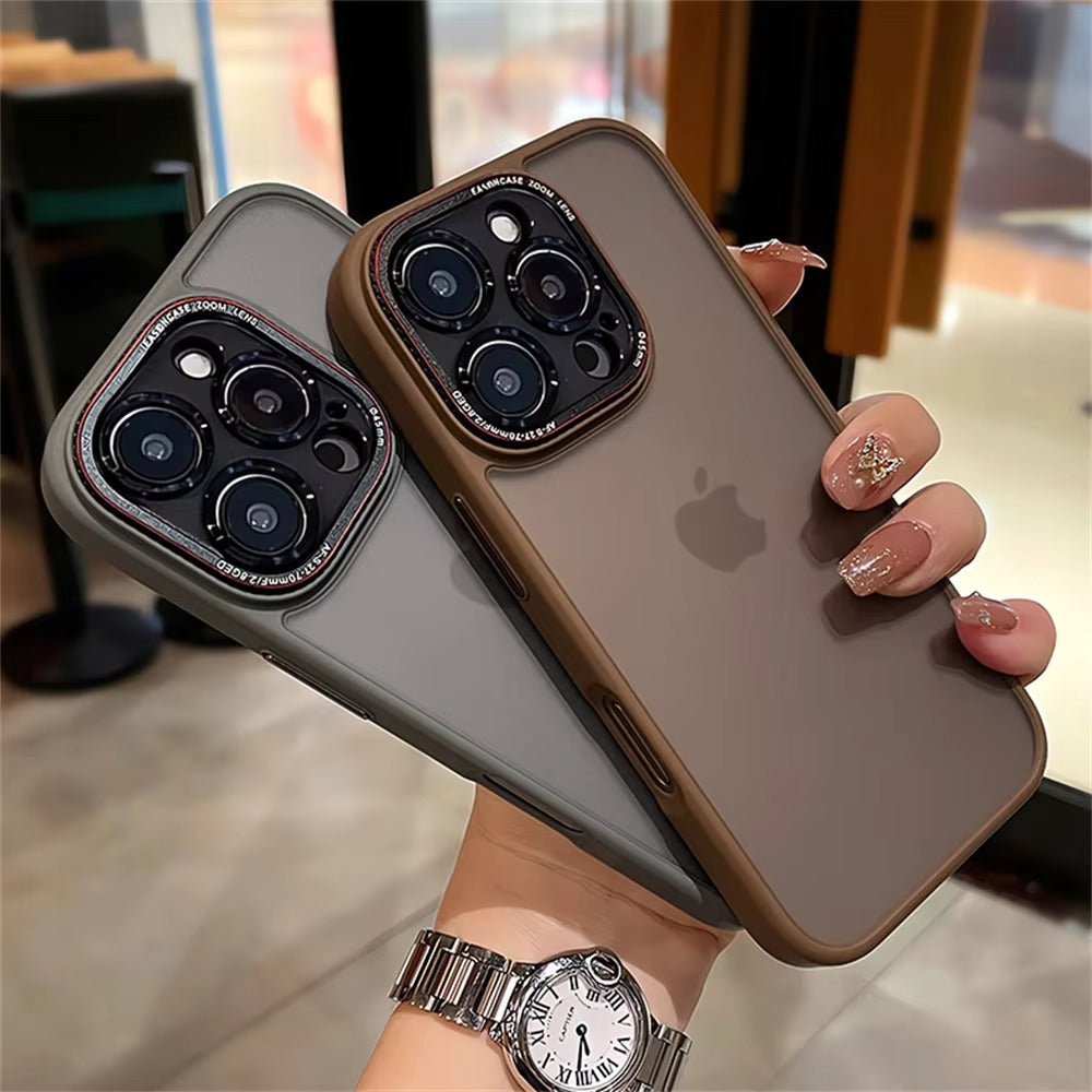 Luxury Apple iPhone Case MagSafe Compatible, Camera Lens & Screen Protection,  Cover with Matte Clear Hard PC Shell