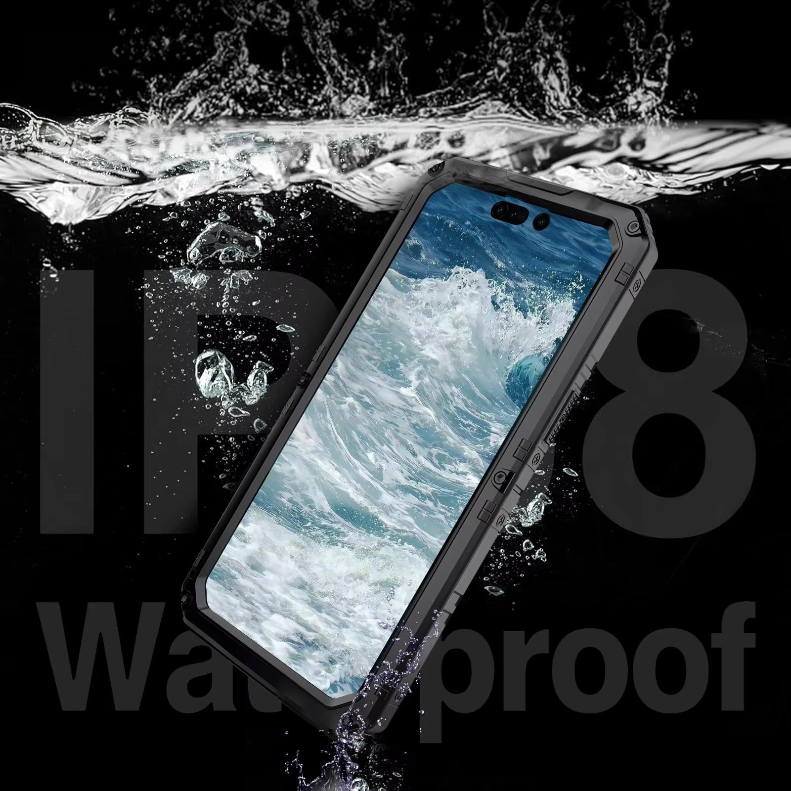 Robust Apple iPhone Case MagSafe Compatible, Camera Lens & Screen Protection, Cover with IP68 Waterproof Armor Design