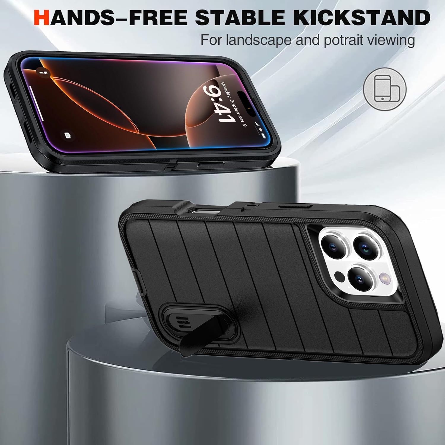 Heavy-Duty Shock Absorption iPhone Case – Full-Body Protective Silicone Rubber Cover for iPhone Models