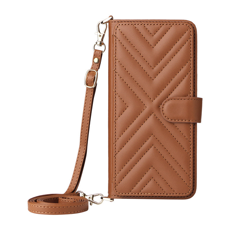 Luxury Crossbody Wallet iPhone Case – Fashion Shoulder Strap, Magnetic Closure, Card Holder and Premium Protection for iPhone