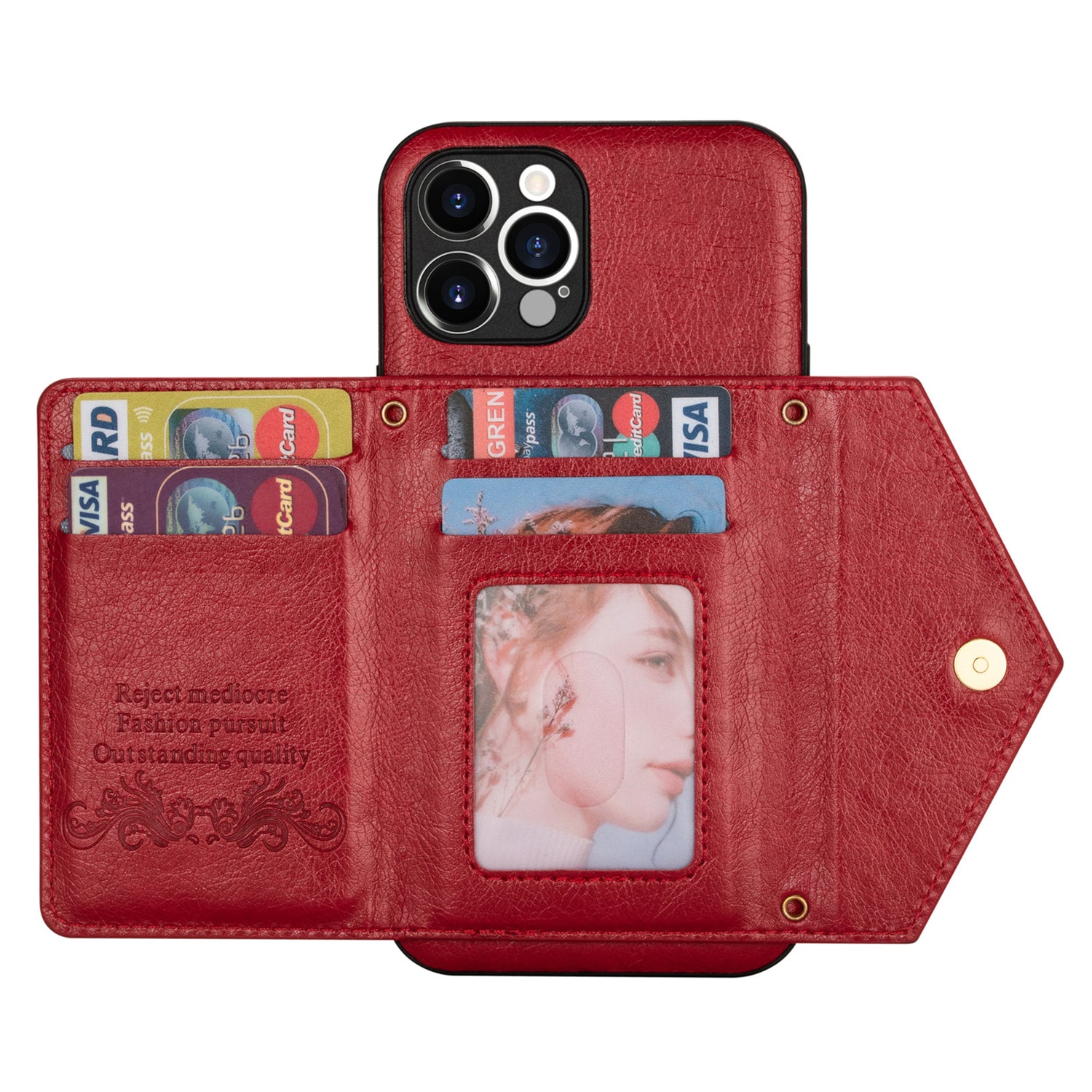Zipper Wallet Crossbody Leather iPhone Case – Card Holder, Lanyard Strap, Secure Storage Stylish Protection for iPhone Models