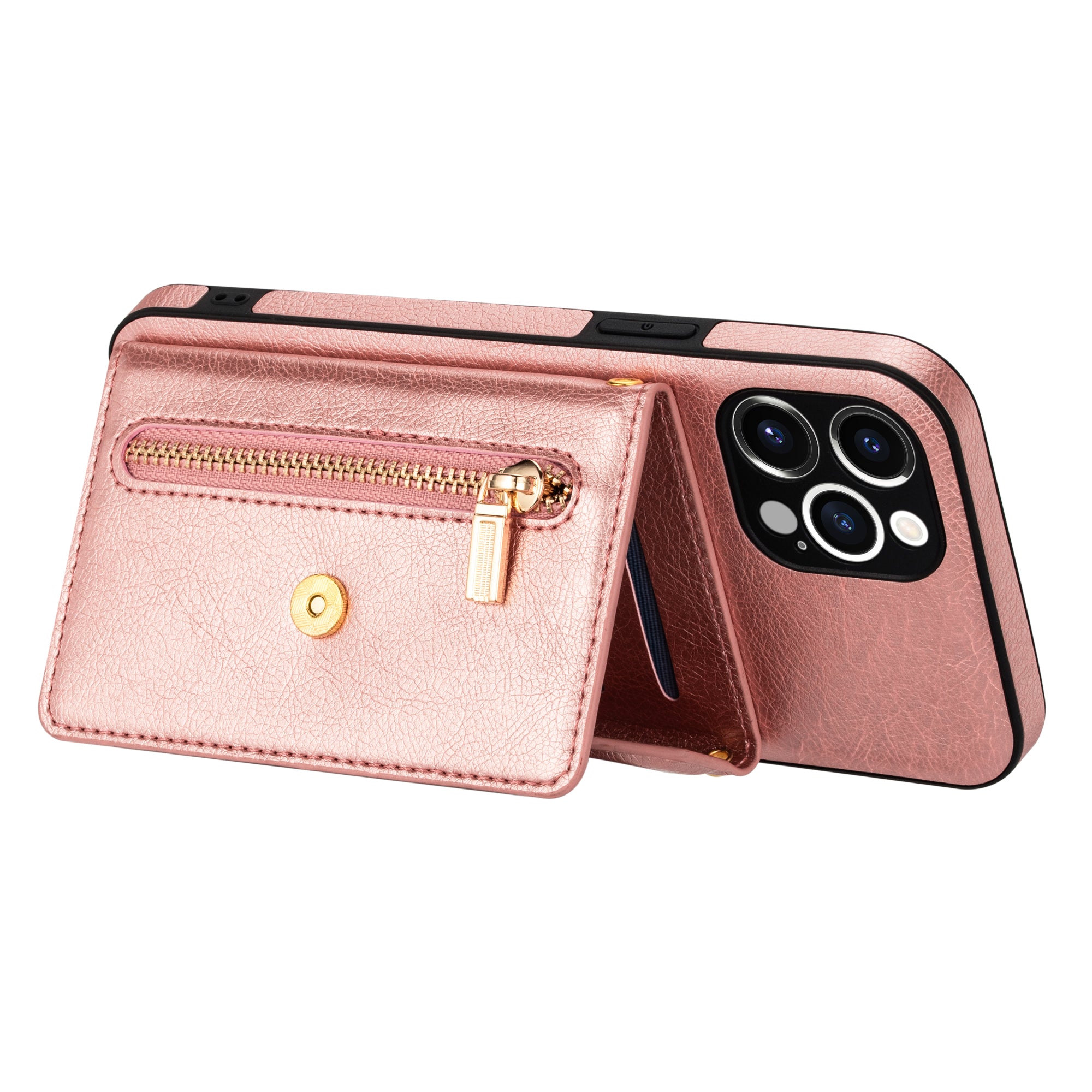 Zipper Wallet Crossbody Leather iPhone Case – Card Holder, Lanyard Strap, Secure Storage Stylish Protection for iPhone Models