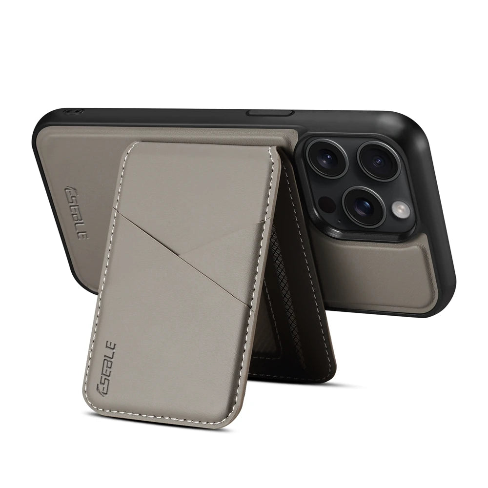 Luxury Magnetic Leather Wallet iPhone Case – 2-in-1 MagSafe Card Holder, Kickstand, Shockproof Protection, Premium Design, Wireless Charging Compatible for iPhone Models