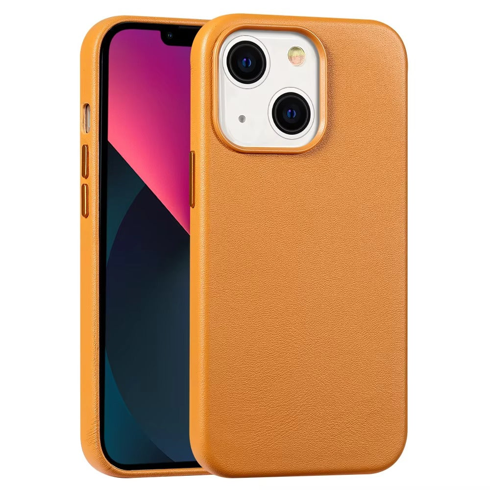 Premium Genuine Leather iPhone Case – 360° Full Protection, Luxury Armor Shell, Stylish & Durable Back Cover Case for iPhone