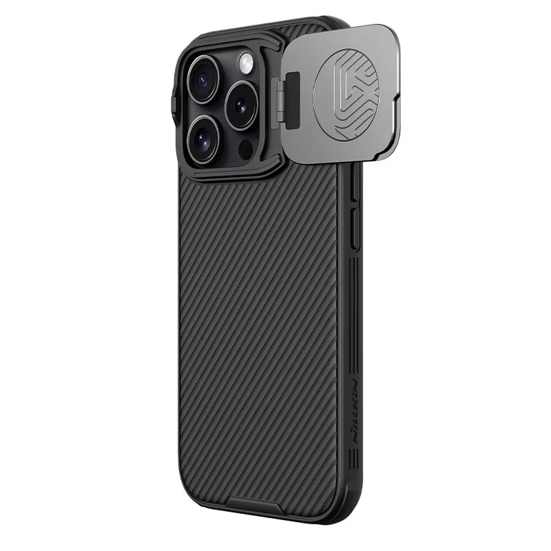 Premium Apple iPhone Case  Ultra Thin Shockproof Magnetic Full All Around Protection Cover with Slide Camera Stand Bracket