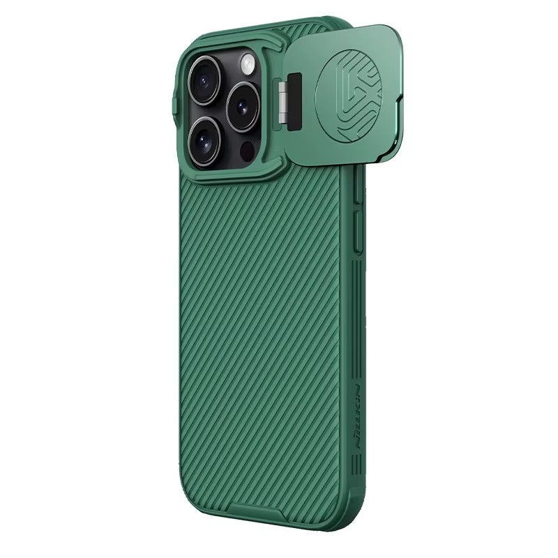 Premium Apple iPhone Case  Ultra Thin Shockproof Magnetic Full All Around Protection Cover with Slide Camera Stand Bracket