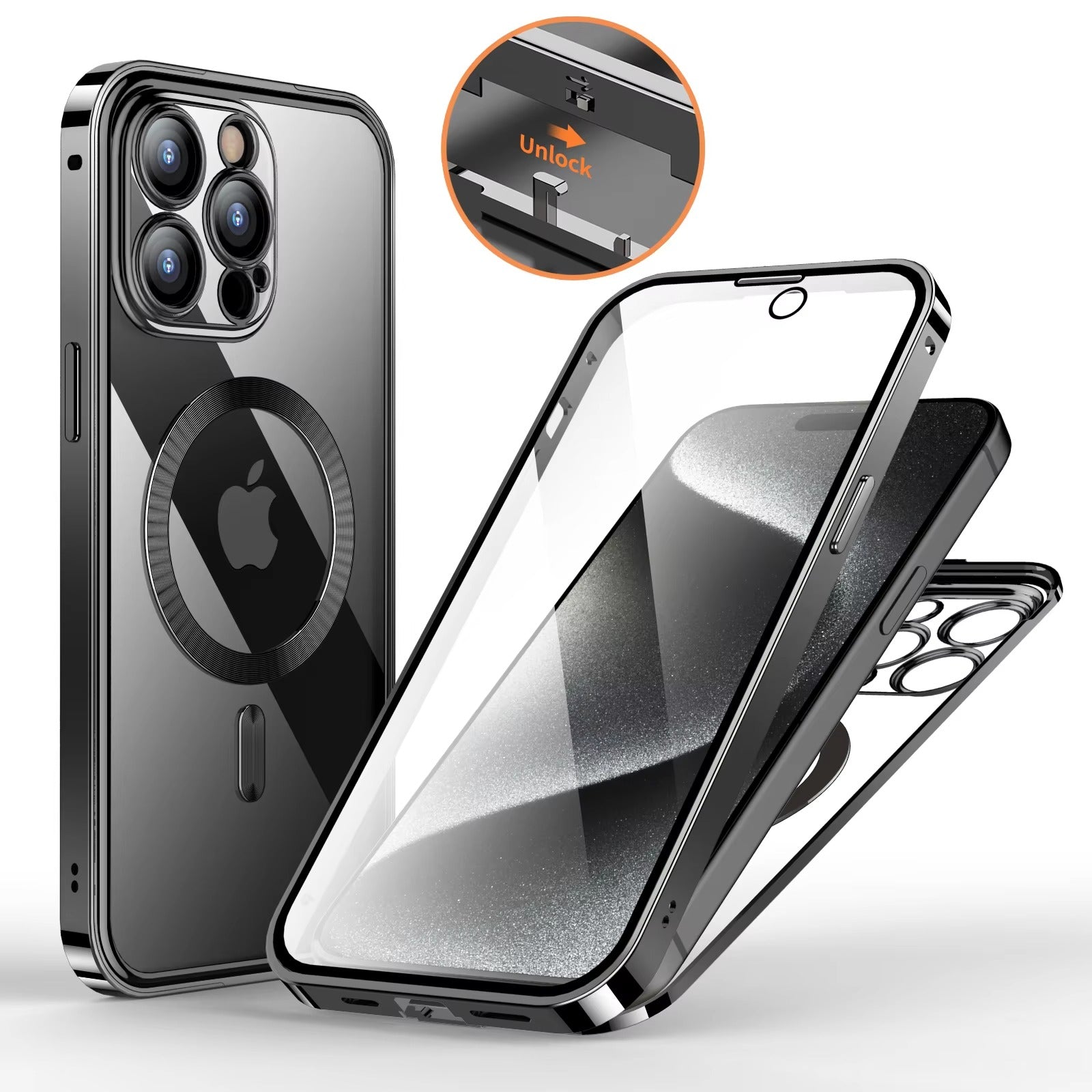 Robust Apple iPhone Case MagSafe Compatible, Camera Lens & Screen Protection,  Cover with 10FT Military Glass Shield