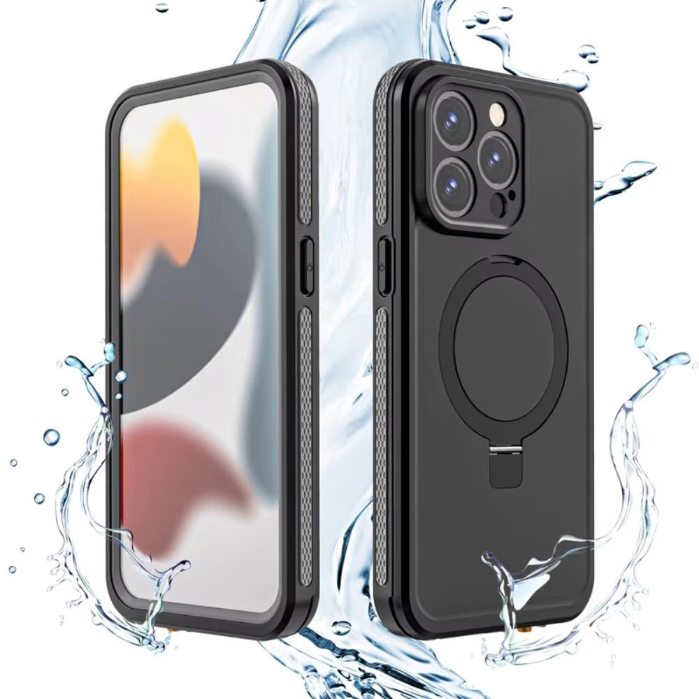 Robust Apple iPhone Case MagSafe Compatible, Camera Lens & Screen Protection,  Cover with IP68 Waterproof Stand Design