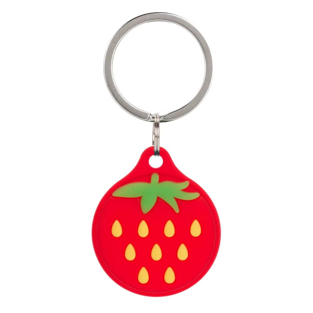 Cute Dog Cartoon Silicone AirTag Case – Soft Anti-Lost Protective Cover with Keychain Hook, Funny Tracker Shell for Kids, Teens & Adults