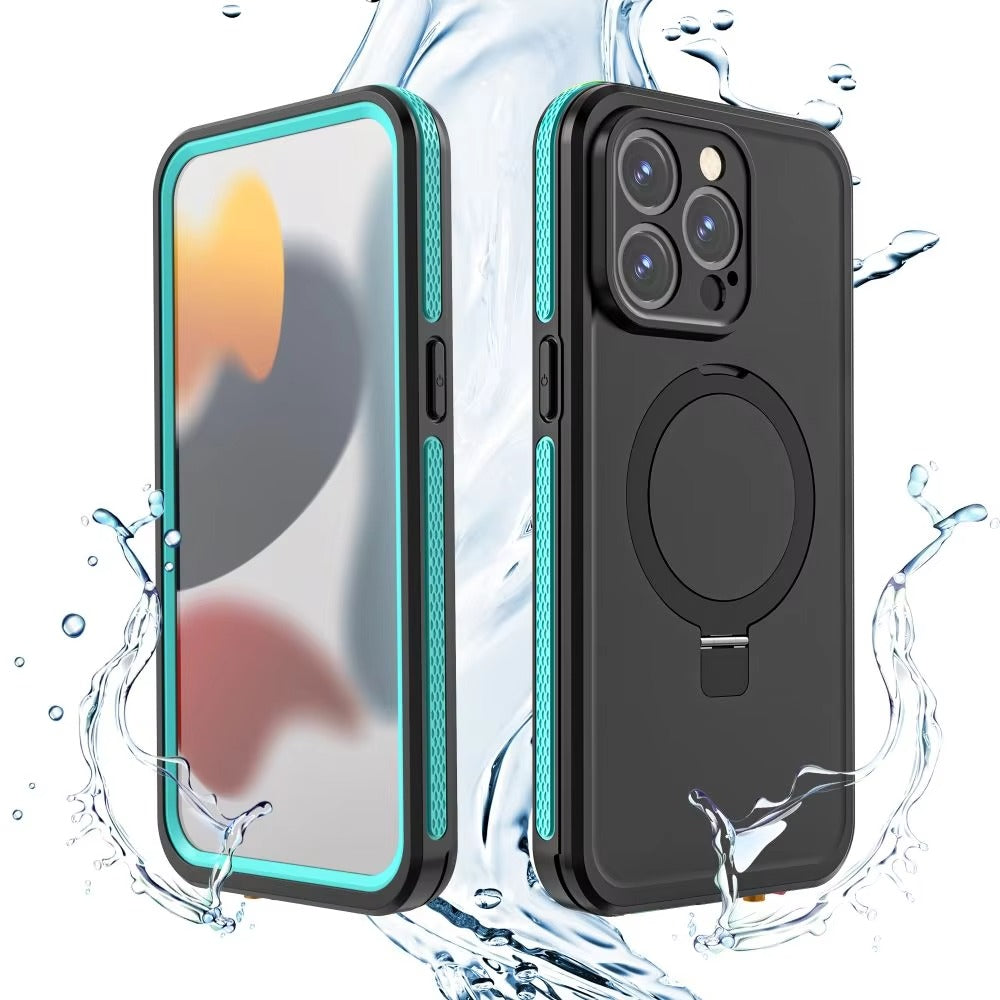 Robust Apple iPhone Case MagSafe Compatible, Camera Lens & Screen Protection,  Cover with IP68 Waterproof Stand Design