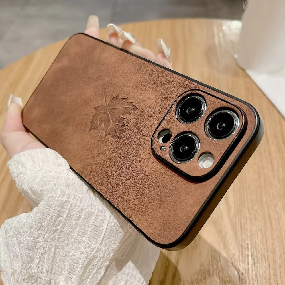 Premium Leather Retro iPhone Case – Comfortable Grip, Full Cover Protection, Stylish & Durable Design | Case for iPhone