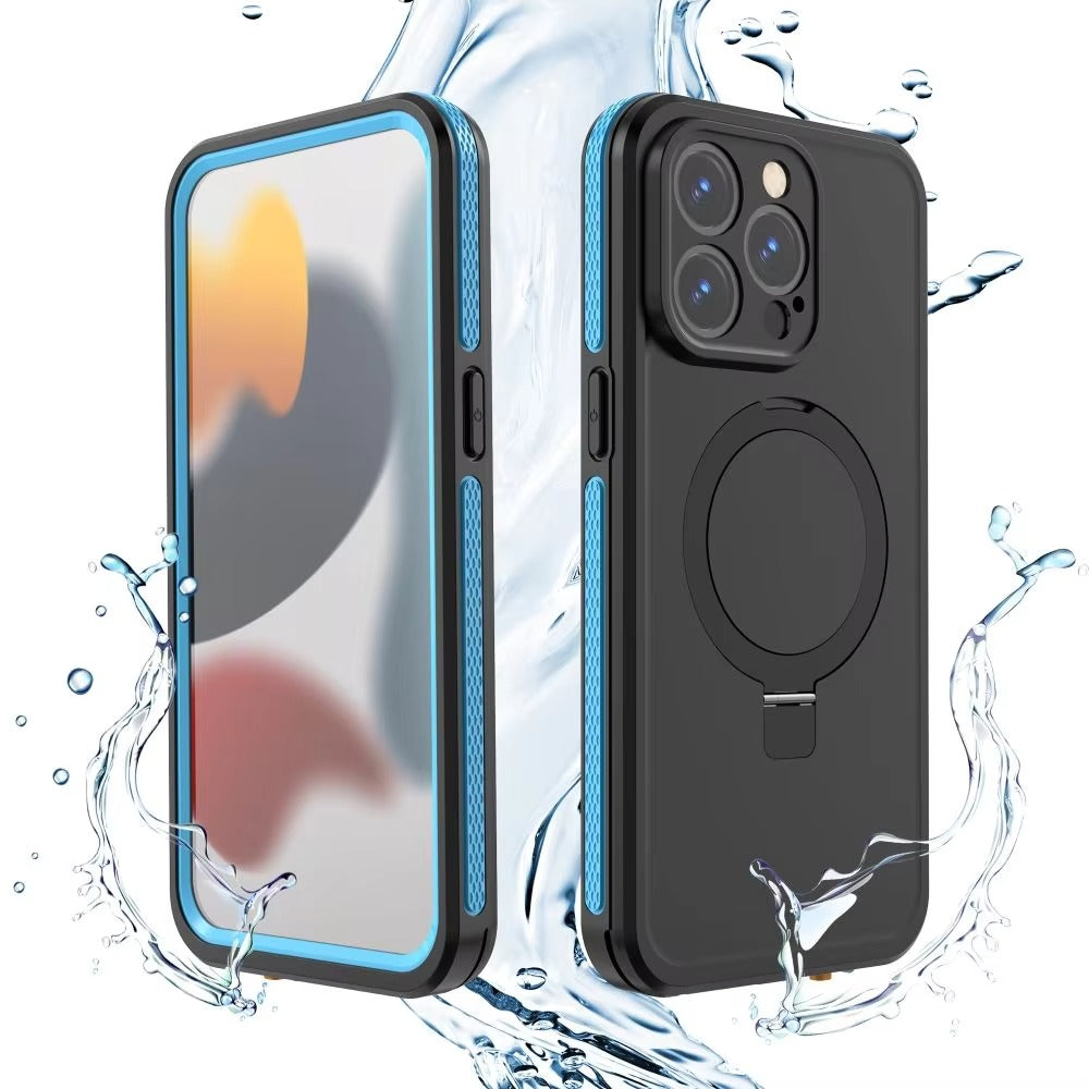 Robust Apple iPhone Case MagSafe Compatible, Camera Lens & Screen Protection,  Cover with IP68 Waterproof Stand Design