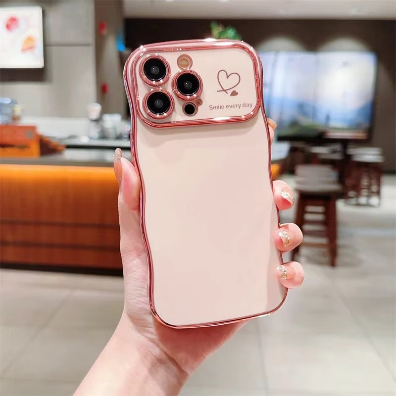 Luxury Apple iPhone Case MagSafe Compatible, Camera Lens & Screen Protection All Around Protection Cover with  Heart Design