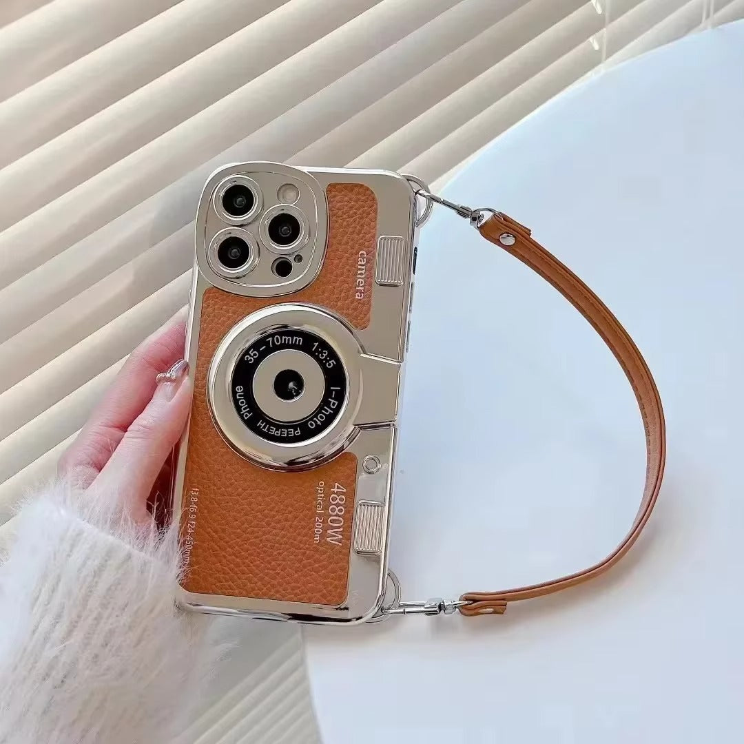Luxury Apple iPhone Case, MagSafe Compatible, Camera Lens and Screen Protection, Ultra Thin, Shockproof, Magnetic, Full All Around Protection, 3D Retro Camera Cover