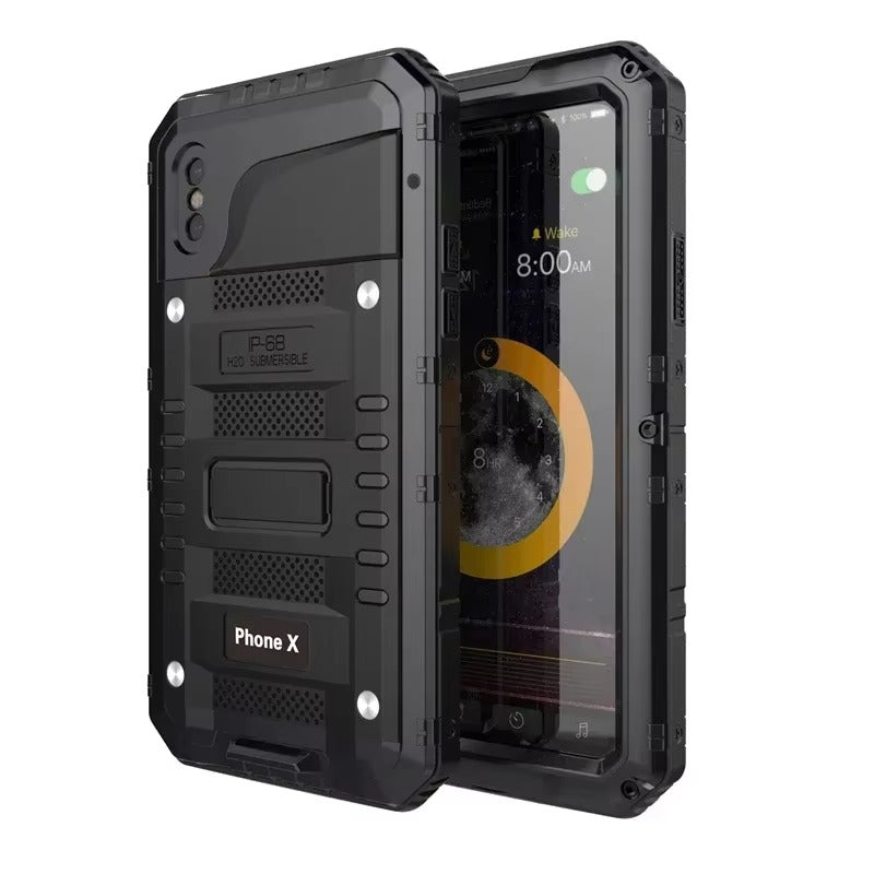 Robust Apple iPhone Case MagSafe Compatible, Camera Lens & Screen Protection, Cover with IP68 Heavy Duty Metal Armor