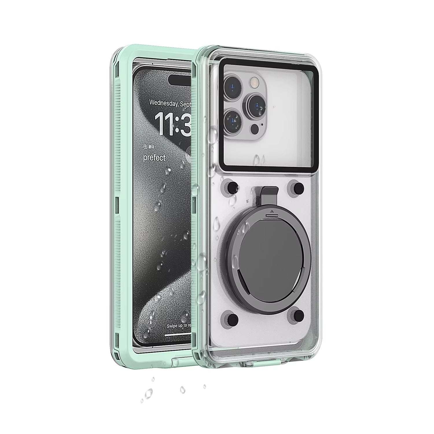 Premium Apple iPhone Case MagSafe Compatible, Camera Lens & Screen Protection, Ultra Thin Shockproof Magnetic Full All Around Protection Cover with IP68 Universal Waterproof Design