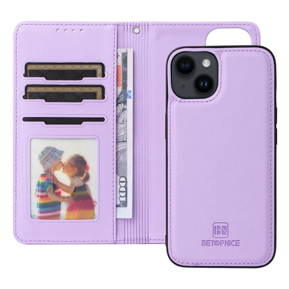 Luxuriöse, abnehmbare 2-in-1-Brieftaschenhülle für das iPhone – magnetische Lederhülle, Kartenhalter, Ständer, sicherer Verschluss, stilvoller und langlebiger Schutz