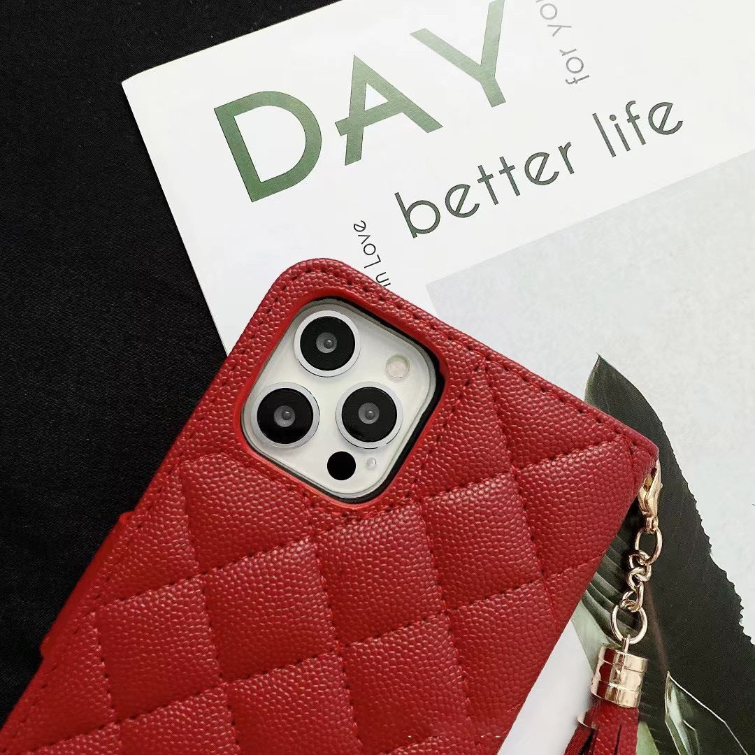 Luxury Wallet Flip Leather iPhone Case – Card Slot, Magnetic Closure,  Shockproof Protection, and Premium Design for iPhone