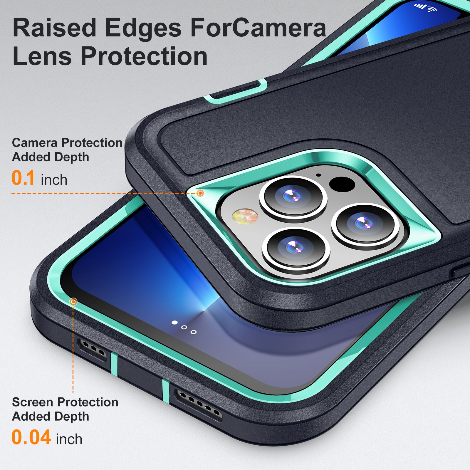 Hybrid Military-Grade Defender iPhone Case – Kickstand Full-Body Protection Cover for iPhone Models, Rugged and Shockproof 