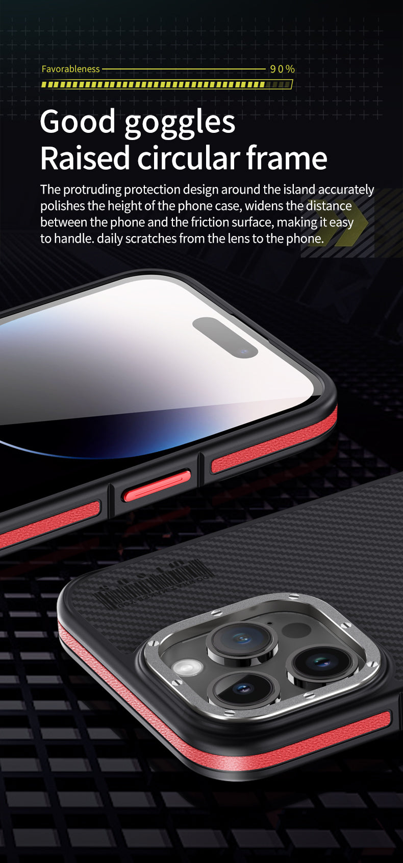 Premium 100% Aramid Fiber Kevlar iPhone Case – 600D Lightweight  Compatible Ultra-Thin Protective Cover for iPhone Models